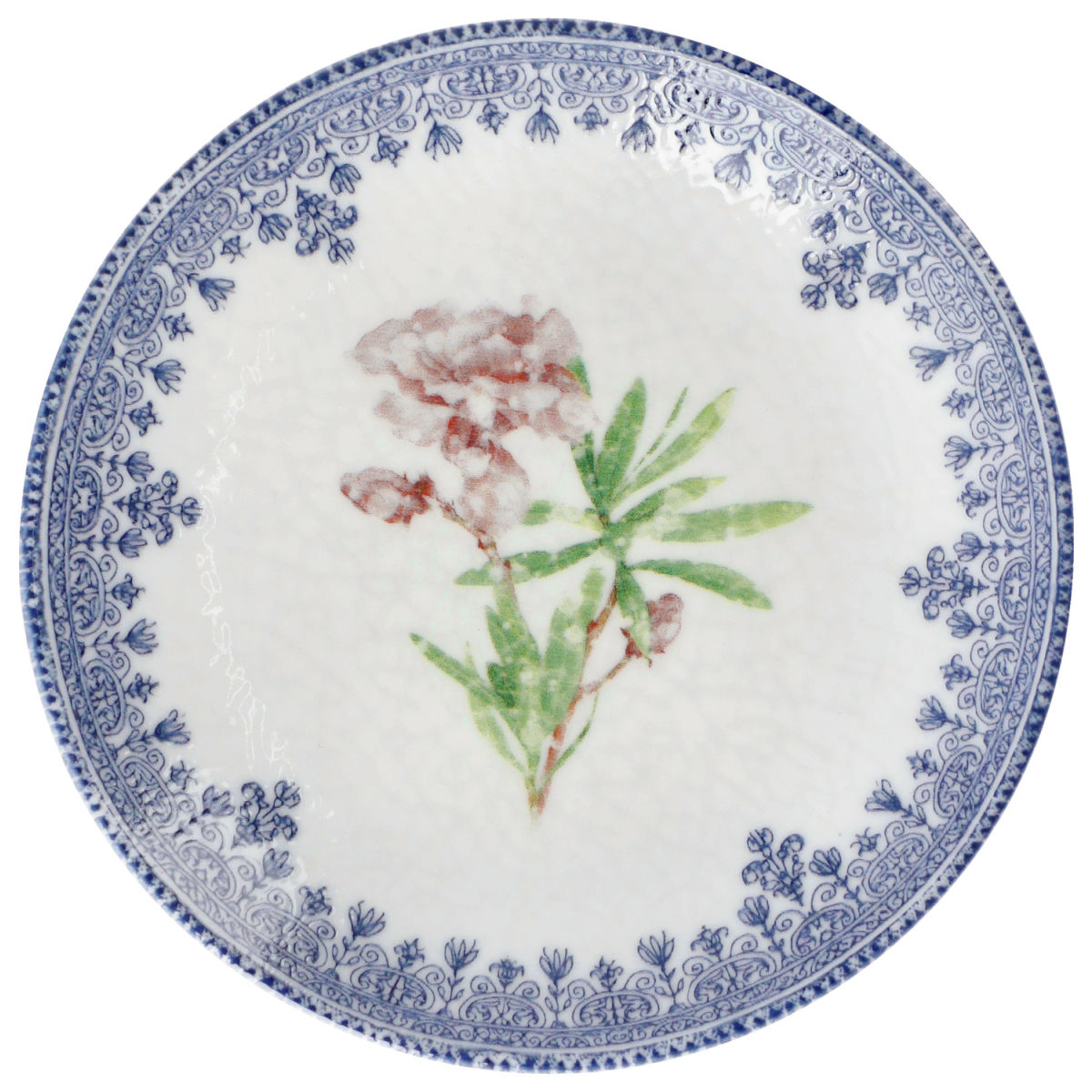 Vega Plat bord Nonna met motief; 16.5 cm (Ø); blauw/wit/rosé; rond; 6 stuk / verpakking