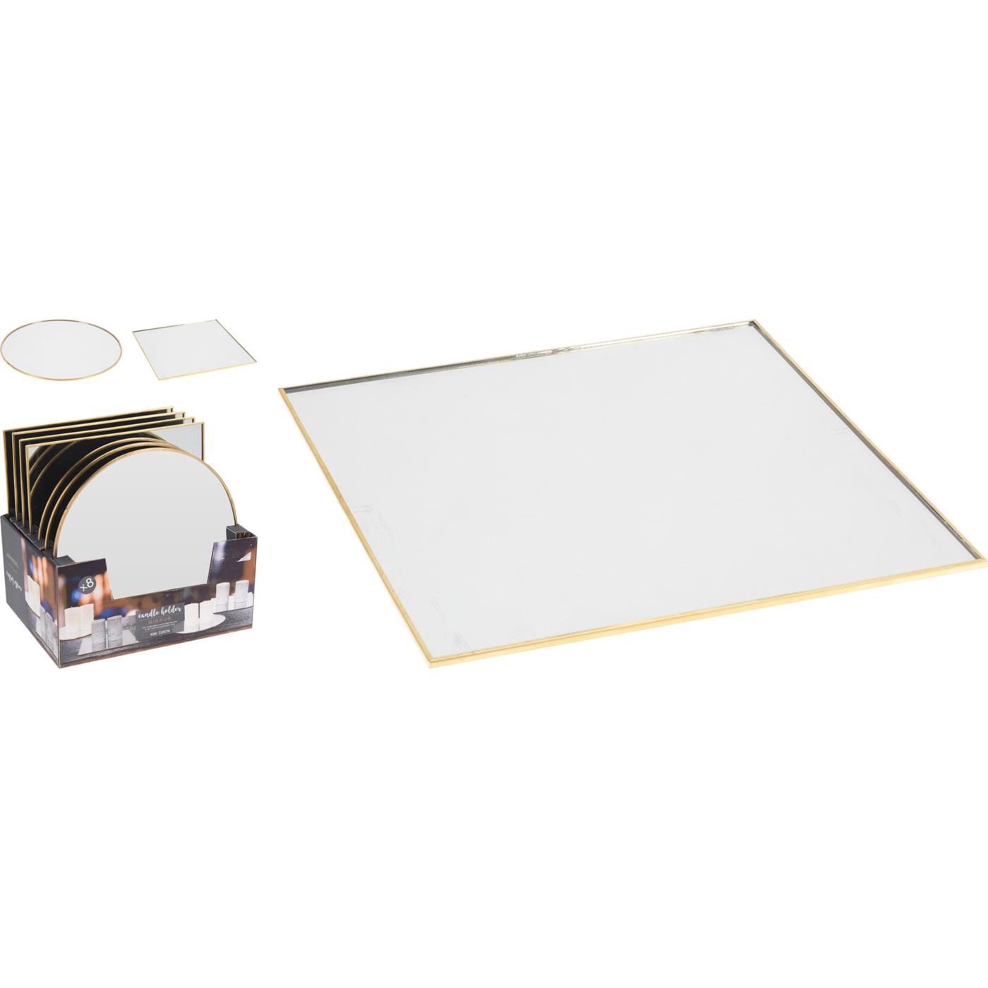 Home & Styling Onderzetter spiegel goud 25cm