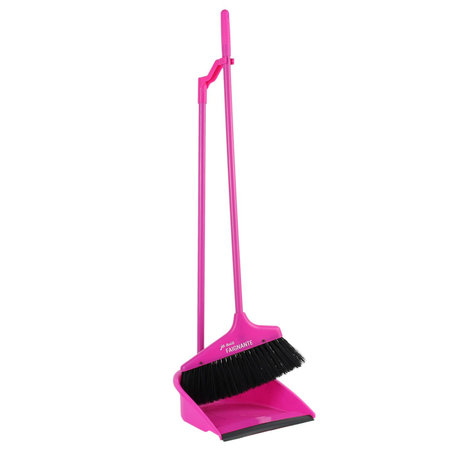 Home Deco Factory Stoffer en blik - kunststof - roze - H81,5 cm℃ -