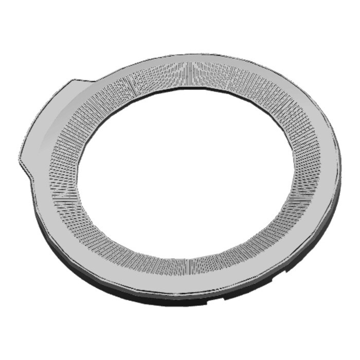 AEG deurkader, voorzijde, zilver, Ø490.2mm 140201593096