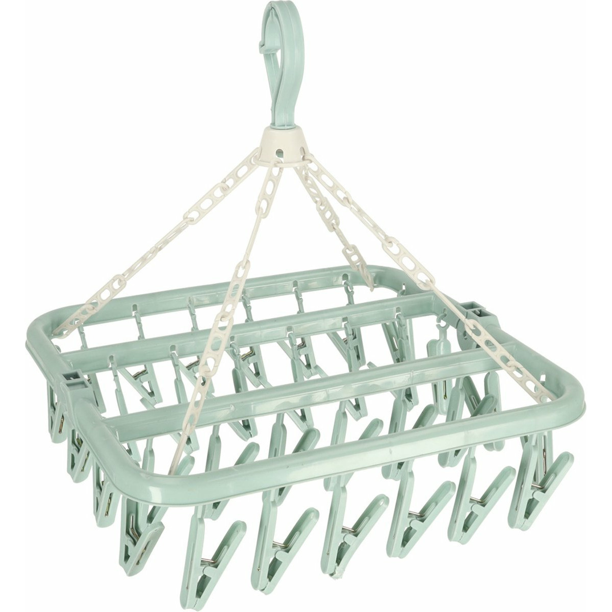 Benson Droogcarrousel - groen - kunststof - 32 clips/knijpers - 30 x cm -