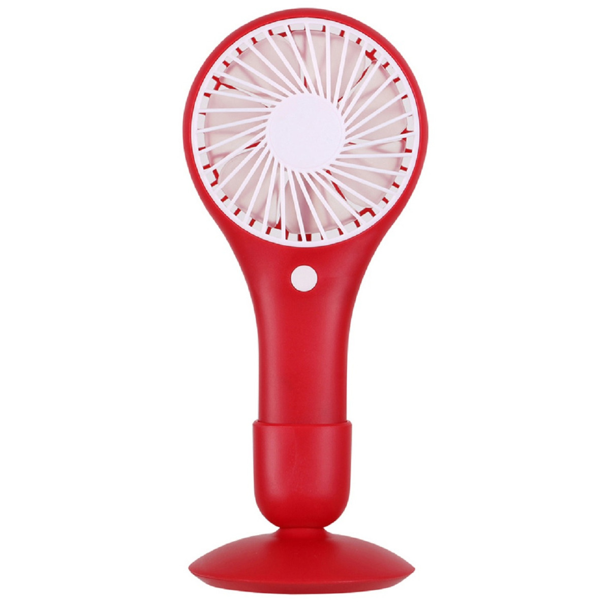 Urban Living USB ventilator - met standaard - rood - kunststof - 20 x 10 cm -