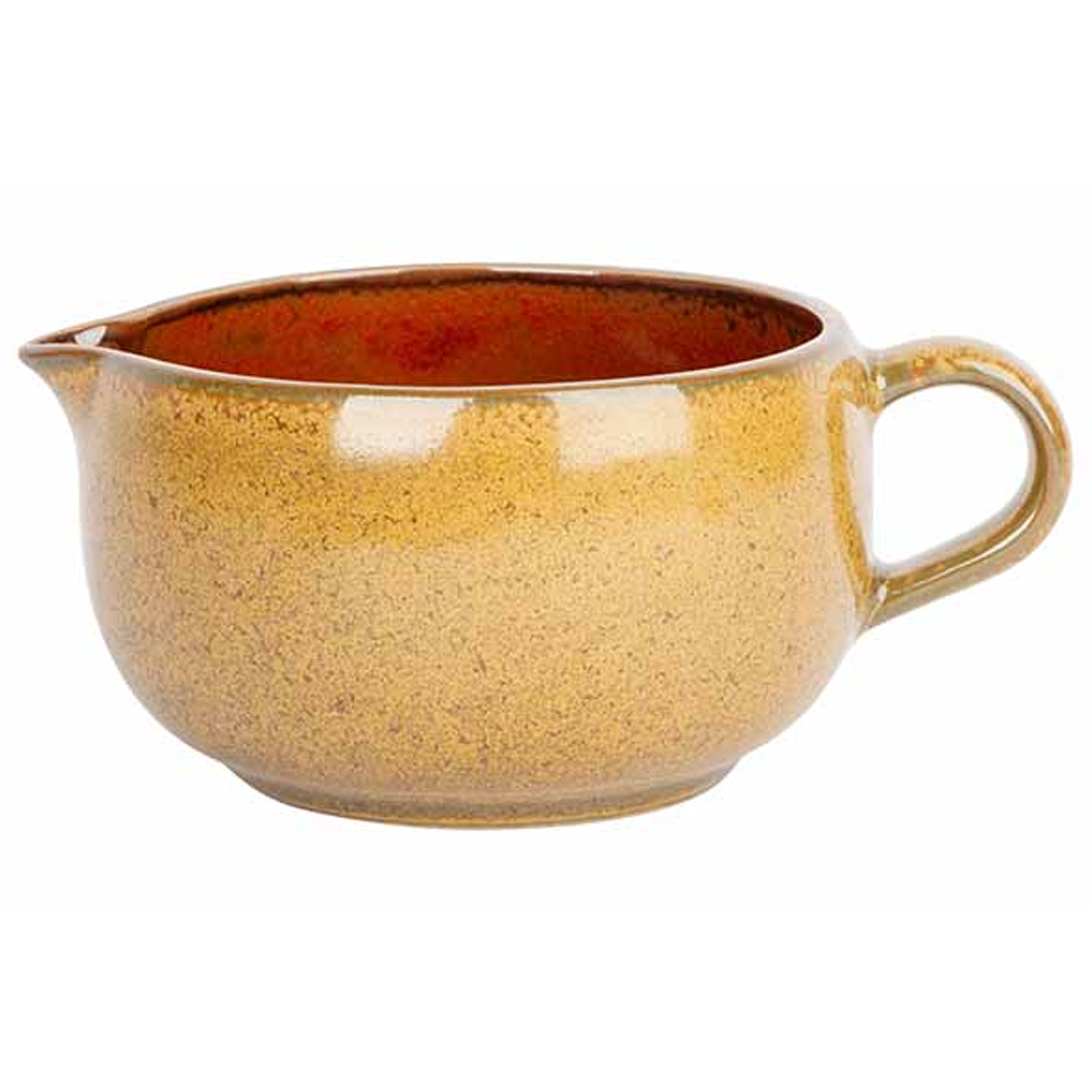 Cosy & Trendy Melk/schenk kannetje - saus - porselein - okergeel -