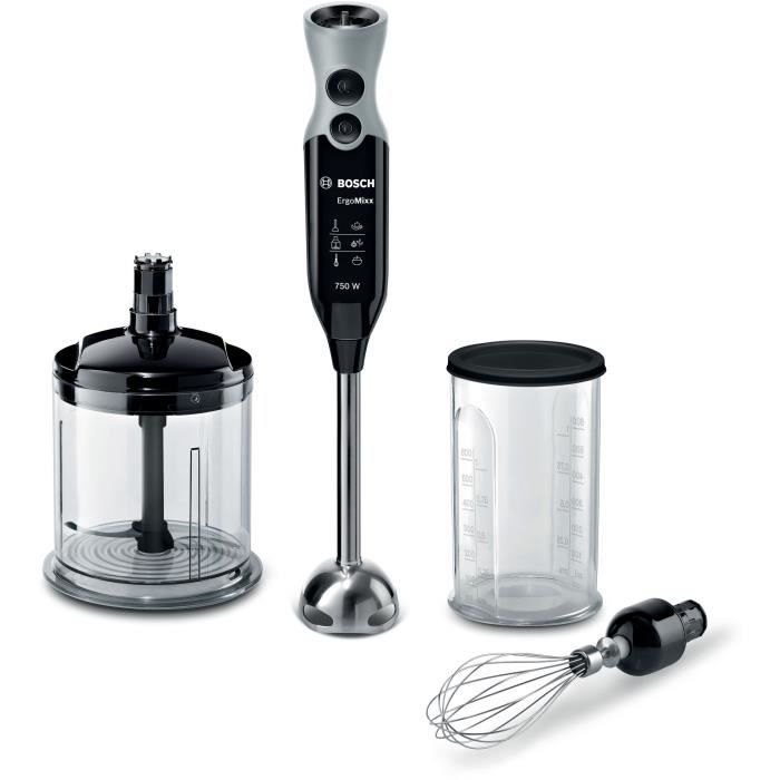 You do it Mixeur Plongeant BOSCH ErgoMixx MSM67160 – Puissance de 750 W – Mini-hachoir et fouet inclus - Noir