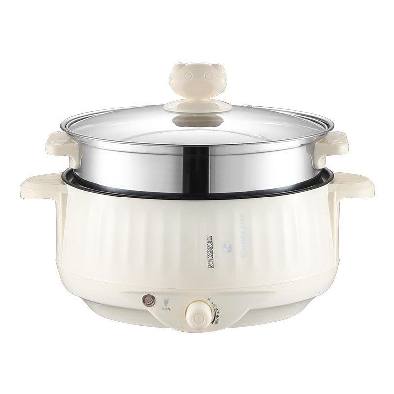 TopSky Multifunctionele elektrische hotpot met antiaanbakpan - Ideaal voor slaapzalen en huishoudens. Kan gebruikt worden als kooktoestel, koekenpan en rijstkoker. 28CM with steamer