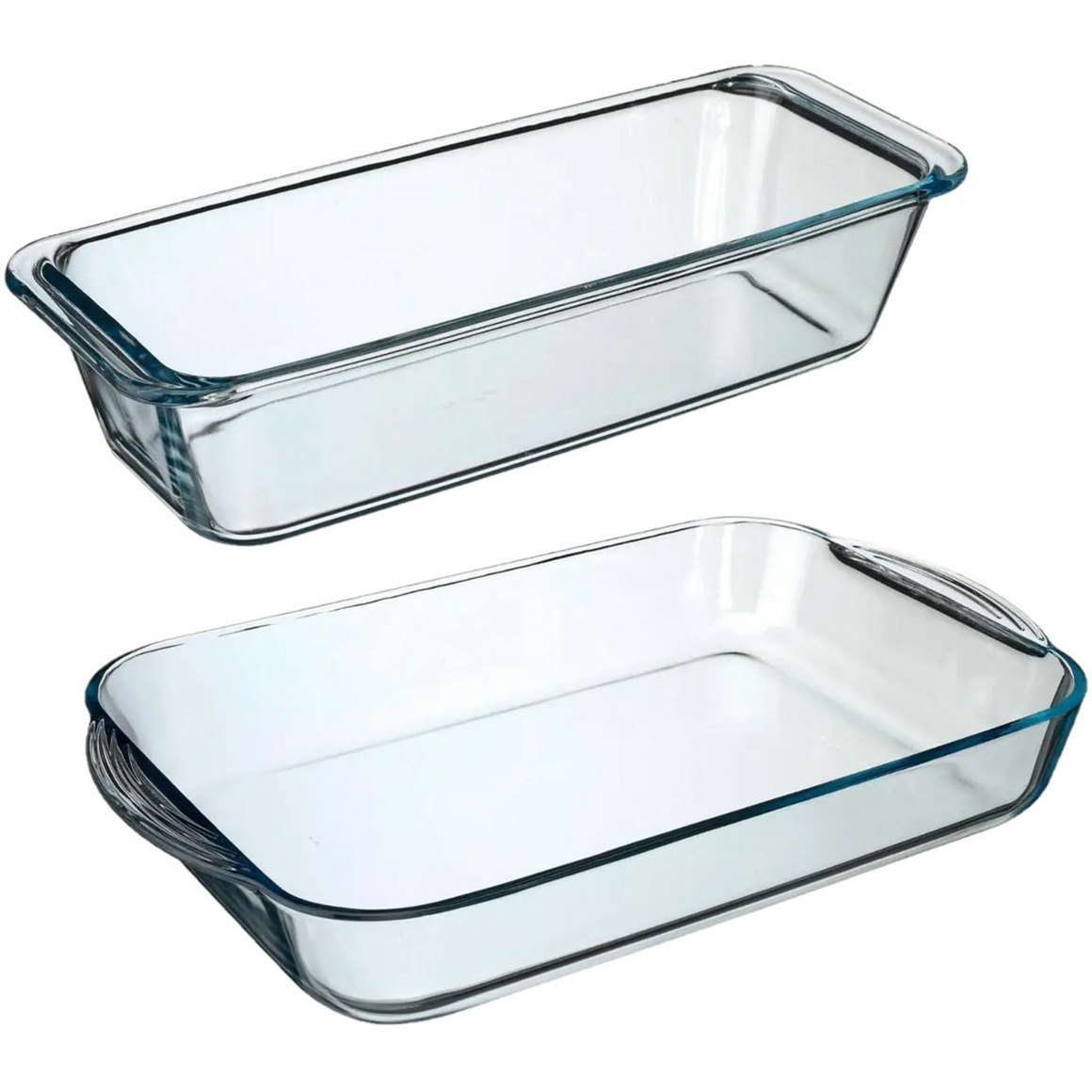Secret de Gourmet ovenschalen set - 2 formaten - Glas - x 25 cm - 31 x 12 cm -