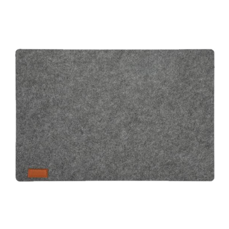 Cepewa Tafel placemats - vilt - grijs - 30 x 45 cm - met ronde hoeken - Diner - ontbijt -