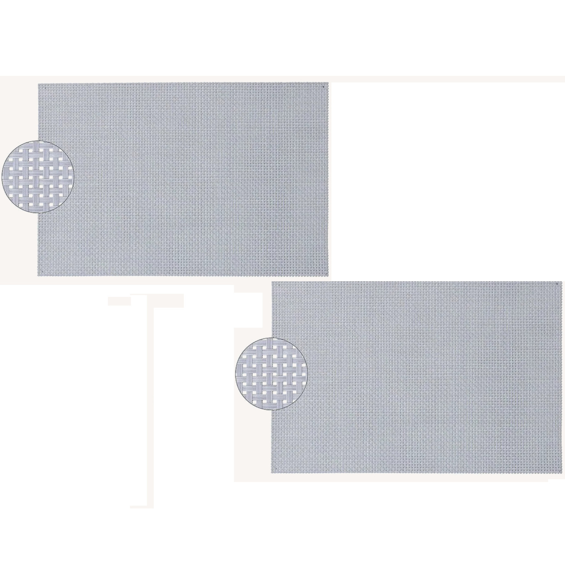 Merkloos G. Wurm Luxe Tafel placemats Louvre - 8x - grijs - kunststof - 45 x 30 cm -