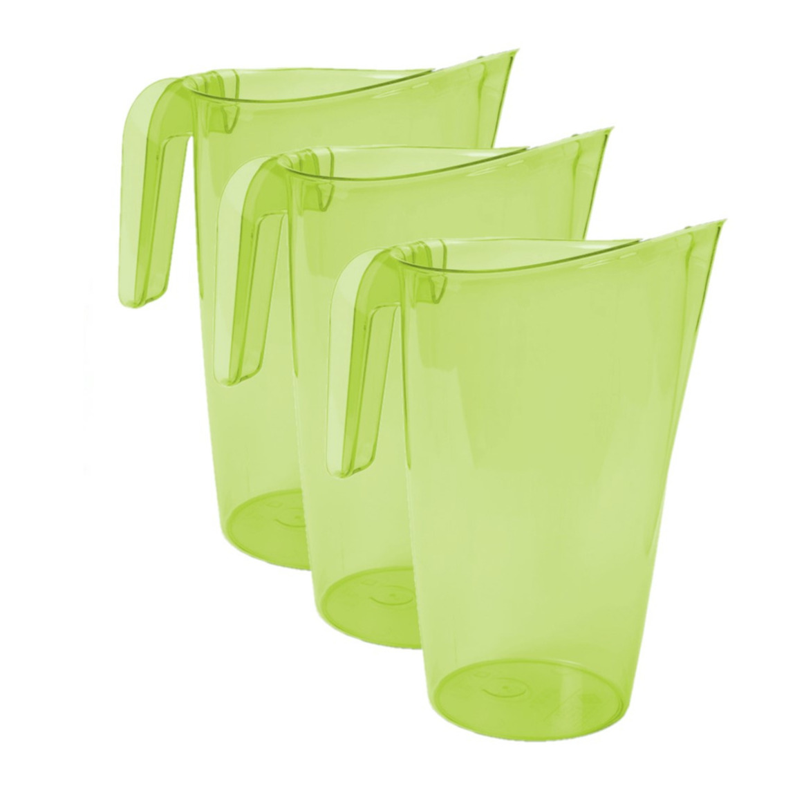 Hega Hogar Waterkan - 4x stuks - sapkan - groen - inhoud 1.75 liter - kunststof - karaf - pitcher -