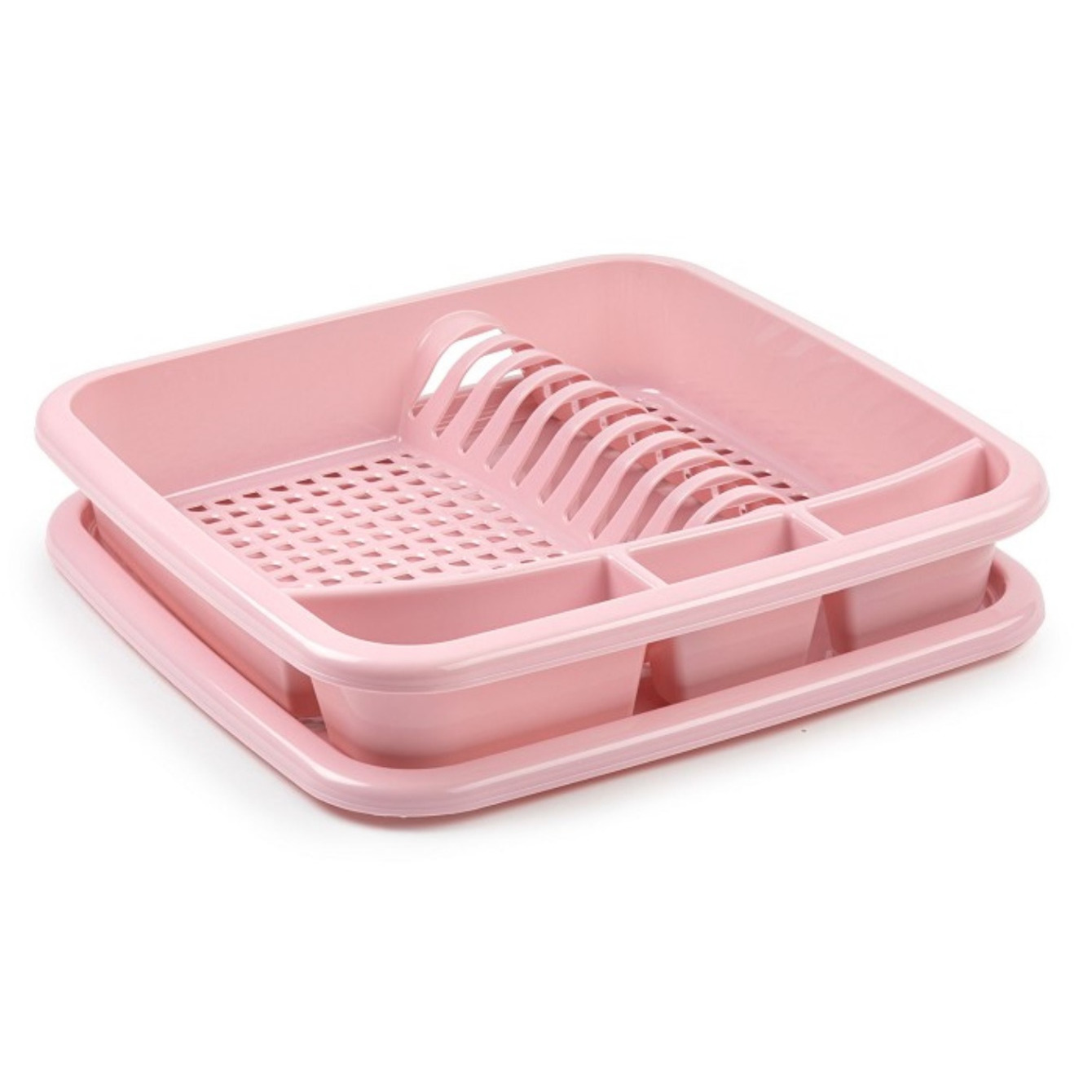 PlasticForte Plastic Forte Afdruiprek - met lekbak - roze - x cm - Afwasrek - Afdruiprekken -