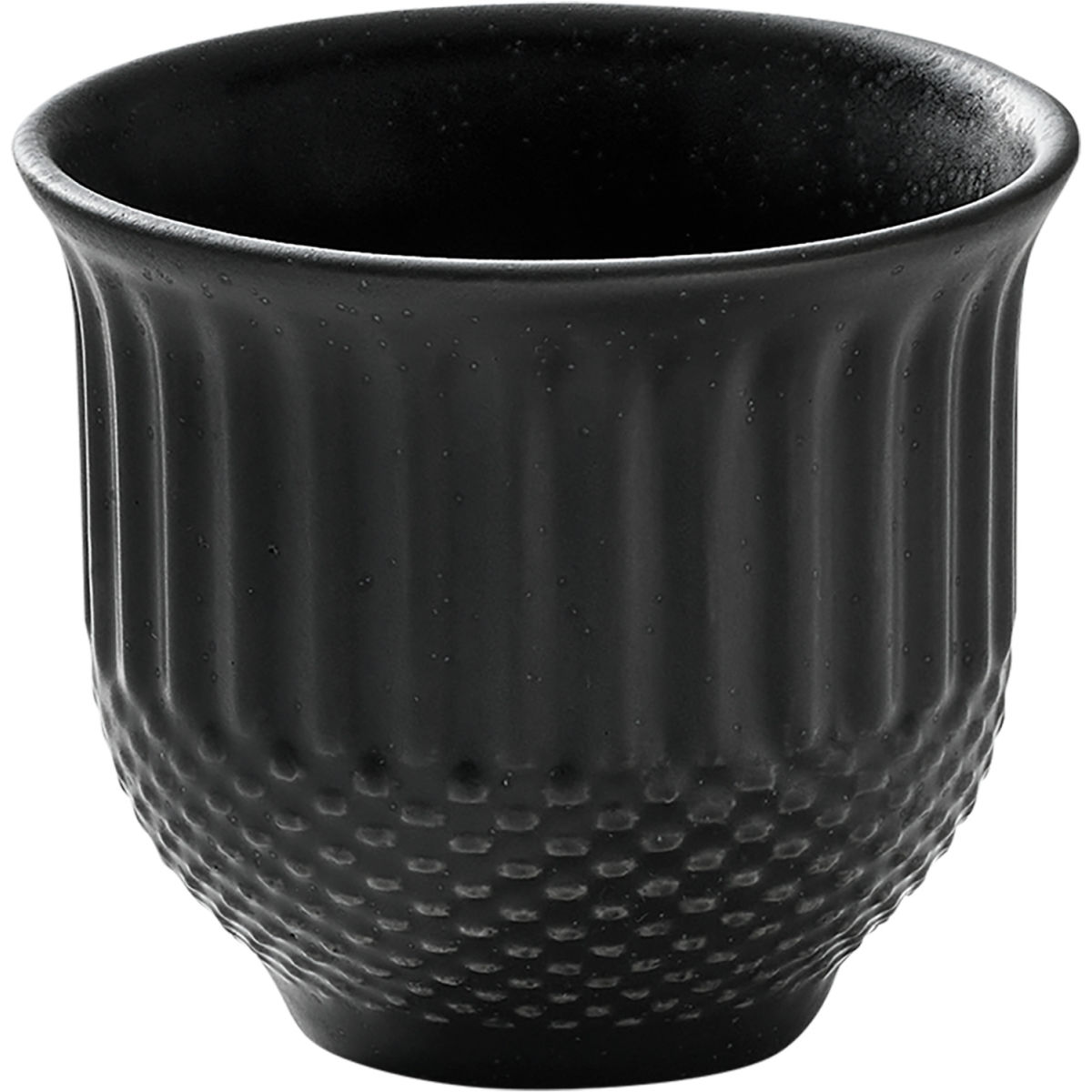 HEART&SOUL Beker Pine Relief 0,3l; 300 ml, 9x8 cm (ØxH); zwart; 6 stuk / verpakking