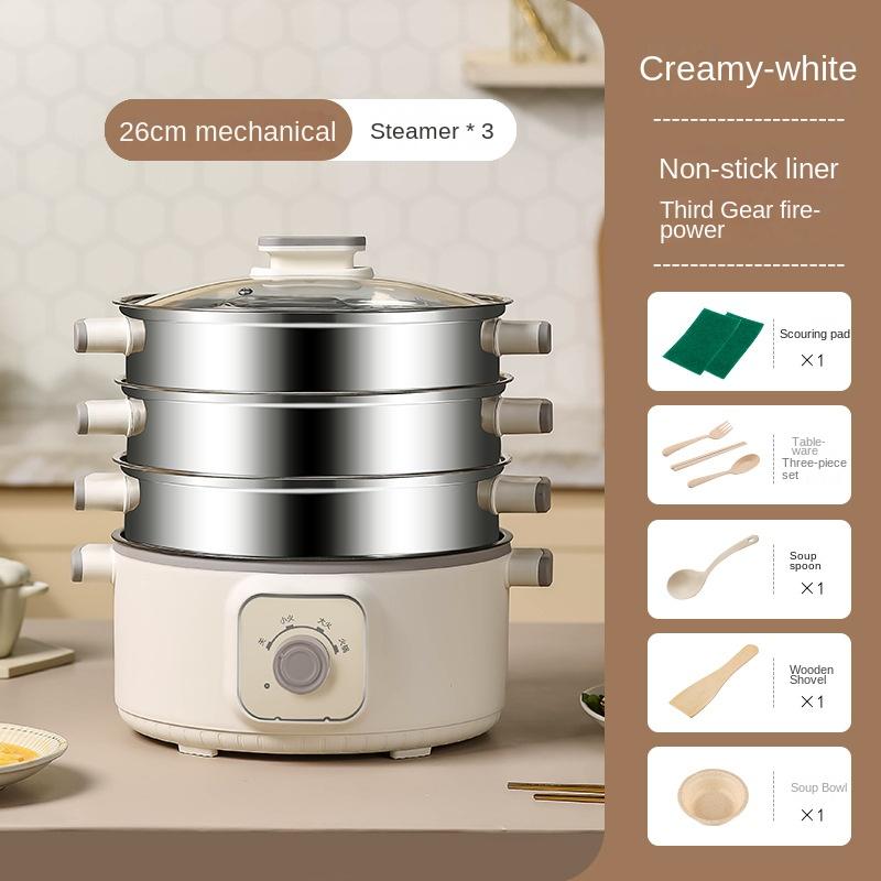 Marathon Elektrische stoomboot Stoven en koken Geïntegreerde elektrische stoomboot Stoombox Huishoudelijk Klein Drielaags Multifunctioneel Grote capaciteit Meerlaags Electric Steamer