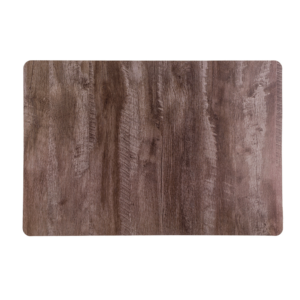 Merkloos Tafel placemats - houten planken print - 43 x 28 cm - pvc - onderleggers -