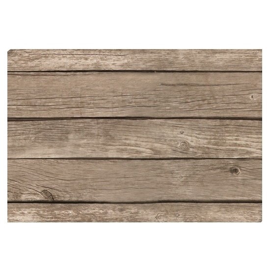 Merkloos 8x stuks cosy & trendy tafel placemats - bruin- houten planken print - pvc - x 28 cm - onderlegge -