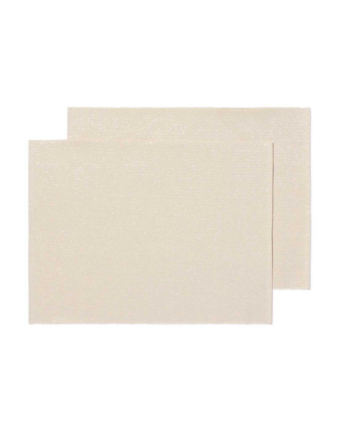 HEMA Placemats 35x45cm Glitter Ecru - 2 Stuks