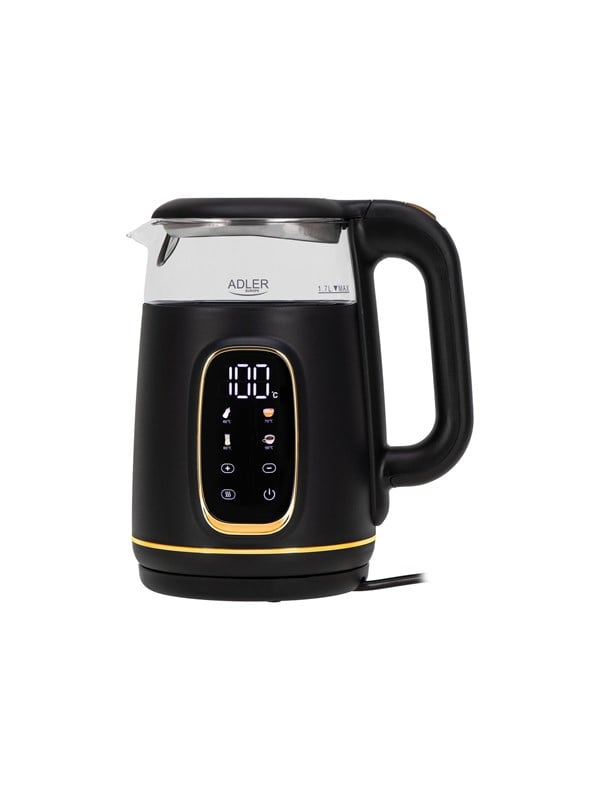Adler Waterkoker AD 1305 - kettle - black/gold - Zwart/goud - 2200 W