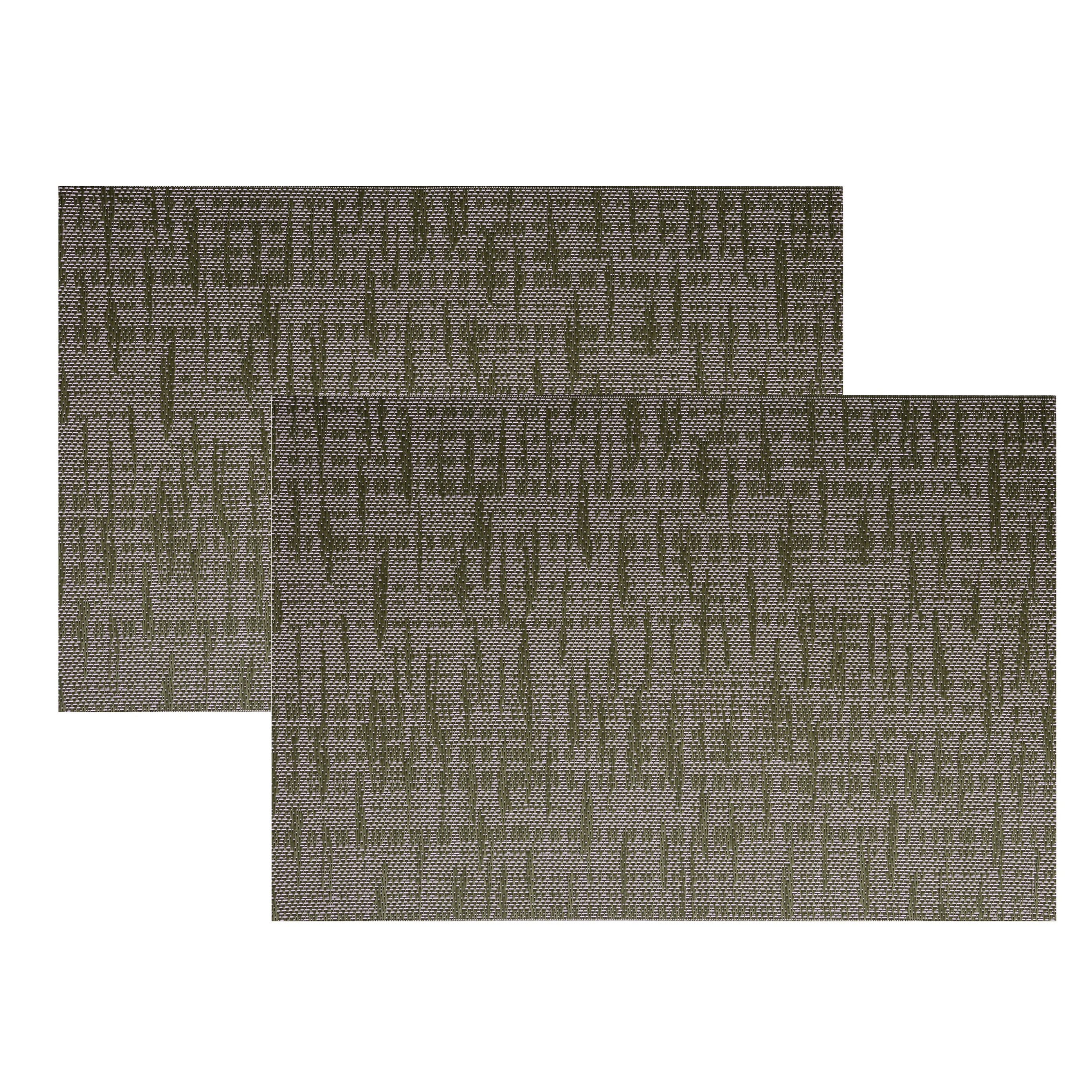 Cosy & Trendy Tafel Placemats - 4x - geweven - groen/roze - 30 x 45 cm - Tafel dekken -
