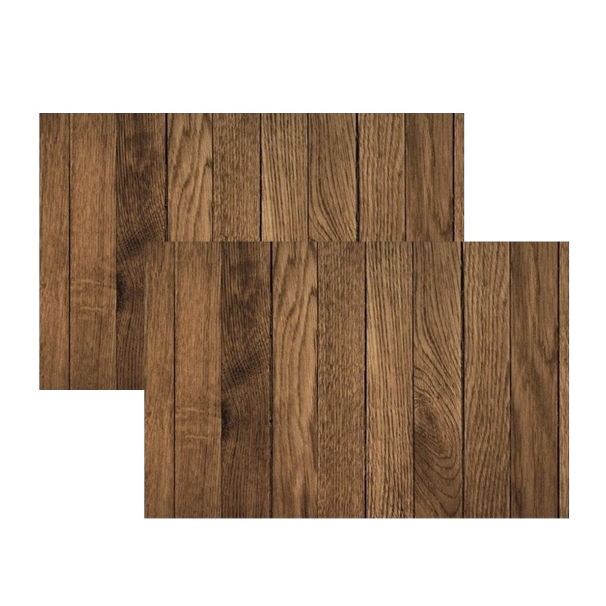 Cosy & Trendy Tafel Placemats - 4x - houten planken print - pvc - x 28 cm - Onderleggers -