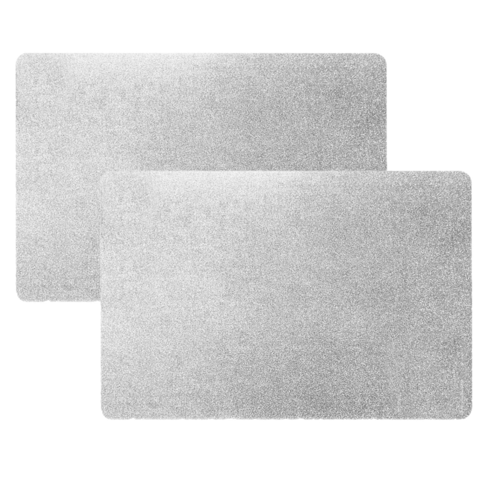 Home & Styling Luxe Tafel placemats Argenta - 4x - zilver - pvc - 43 x 28 cm -