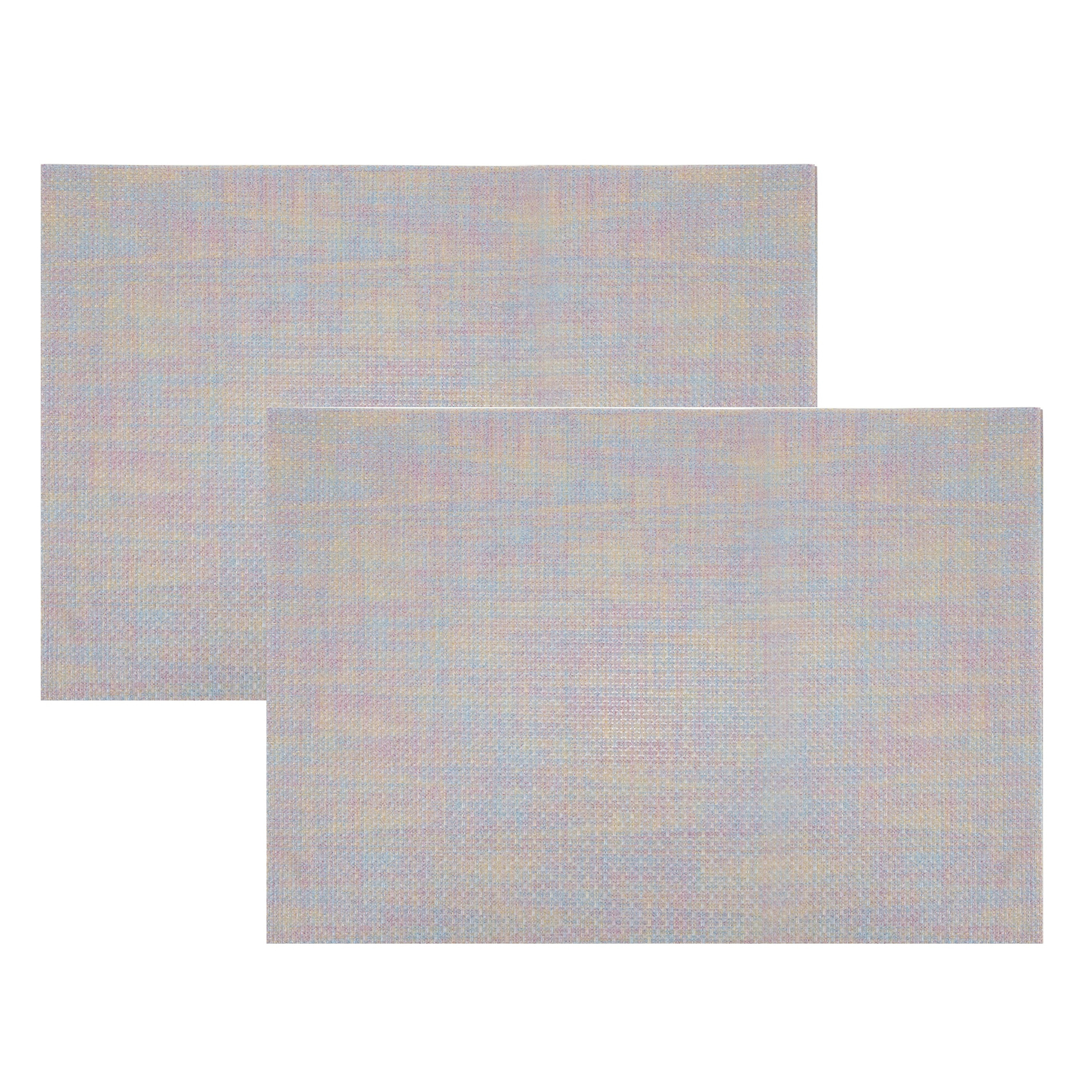 Cosy & Trendy Placemats rechthoekig - 8x - metallic pasteltinten - 30 x 45 cm - Tafel dekken -