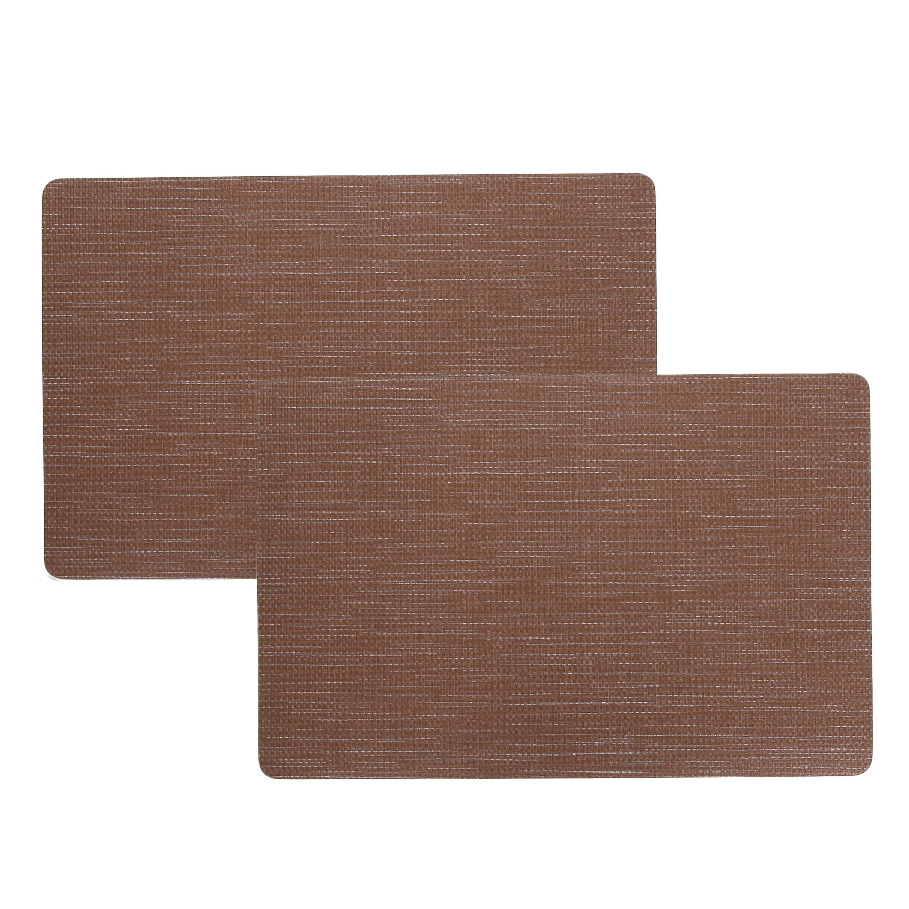 Cosy & Trendy Placemat rechthoekig - 8x - vinyl bruin - 29 x cm - Tafel dekken -