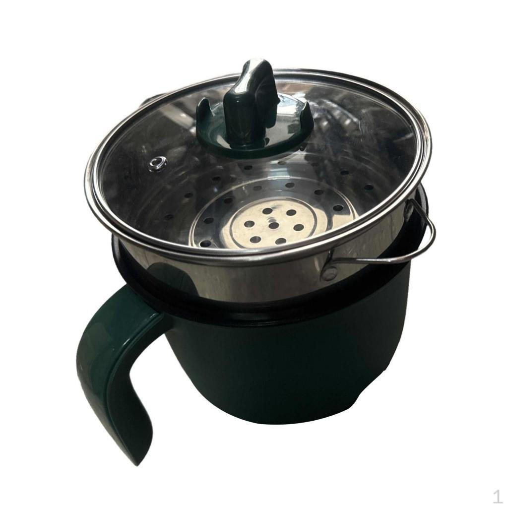 Hobbies mall Mini Pot Anti-aanbak Noedels Kooktoestel Elektrische Koekenpan voor Eieren Koken Pasta zonder stoomboot with steamer