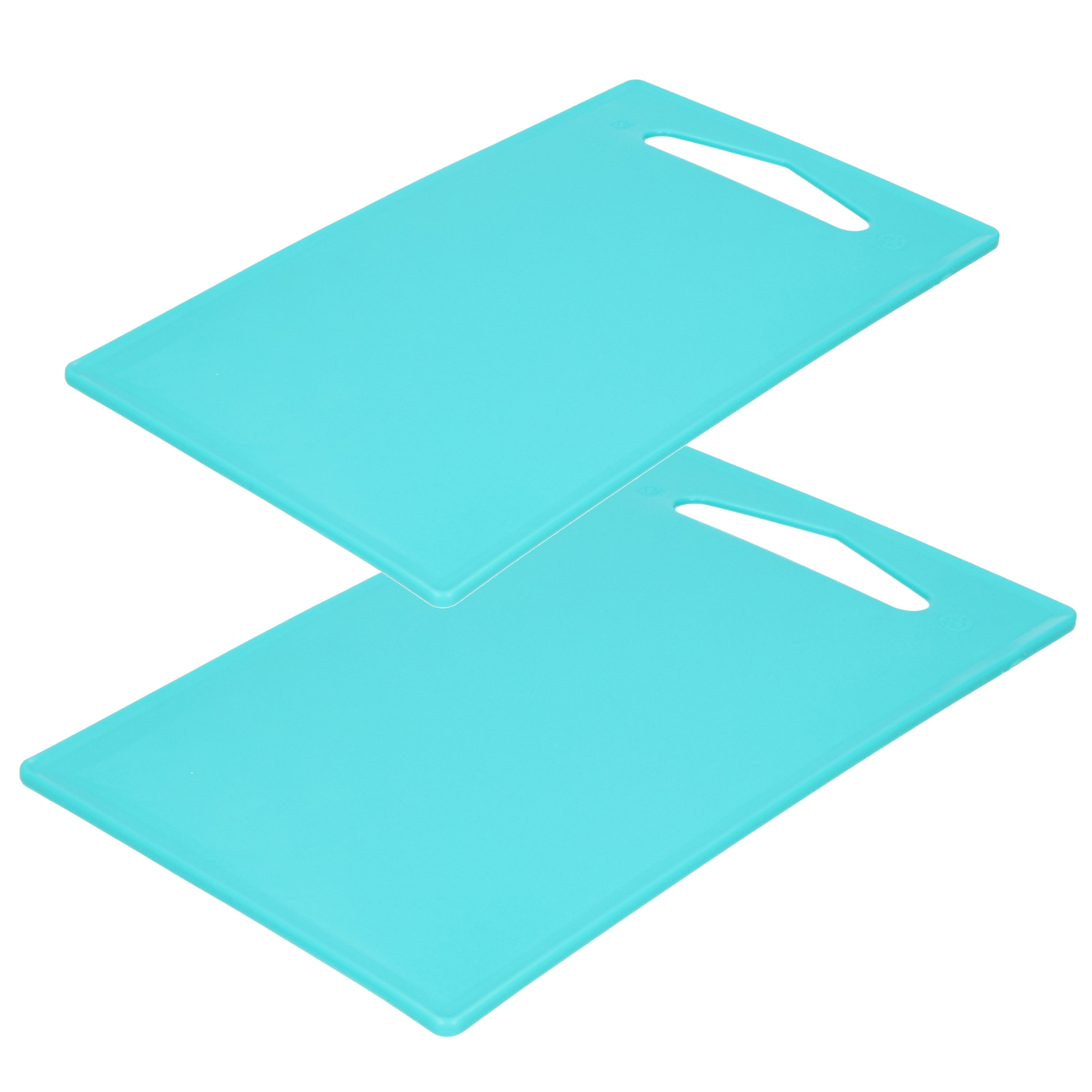 PlasticForte snijplanken set van 2x stuks - blauw - 27 x 16 en x 24 cm - Kunststof - Keuken -