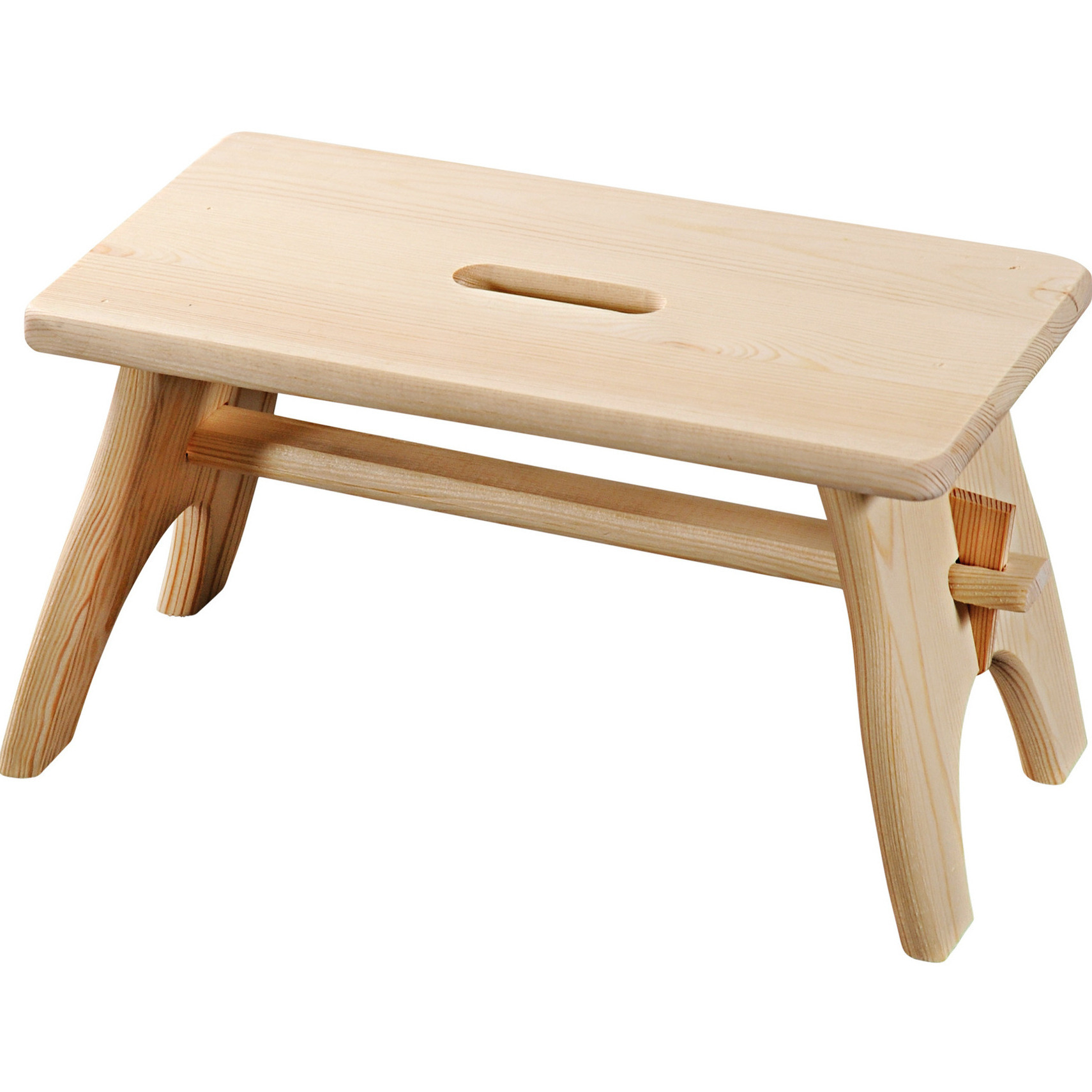 Merkloos Voetenbankje relax krukje - x 21 x 21 cm - Hout - Huishouden - Meubels -