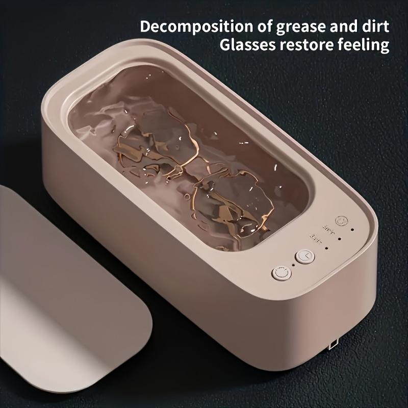 YC Direct Ultrasonic Cleaner with High-Frequency Vibration - USB Rechargeable, Multi-Purpose Jewelry & Watch Cleaning Machine for Glasses, Braces, Dentures roze