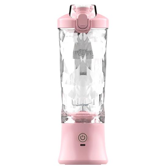 Deyishenghuo 600 ml Handige messen Fruitpers met één knop 6 Starten met sap maken roze