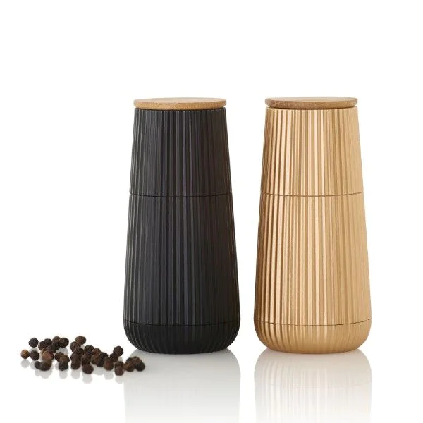 Adhoc  peper- en zoutmolenset Scape - zwart/goud