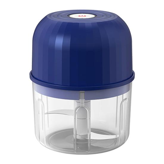 Decorative Life Wireless Electric Grinder with Sharp Blade Rechargeable Mini Size Multipurpose 40W Powerful Garlic Meat Grinder Kitchen Tool koningsblauwe kleur