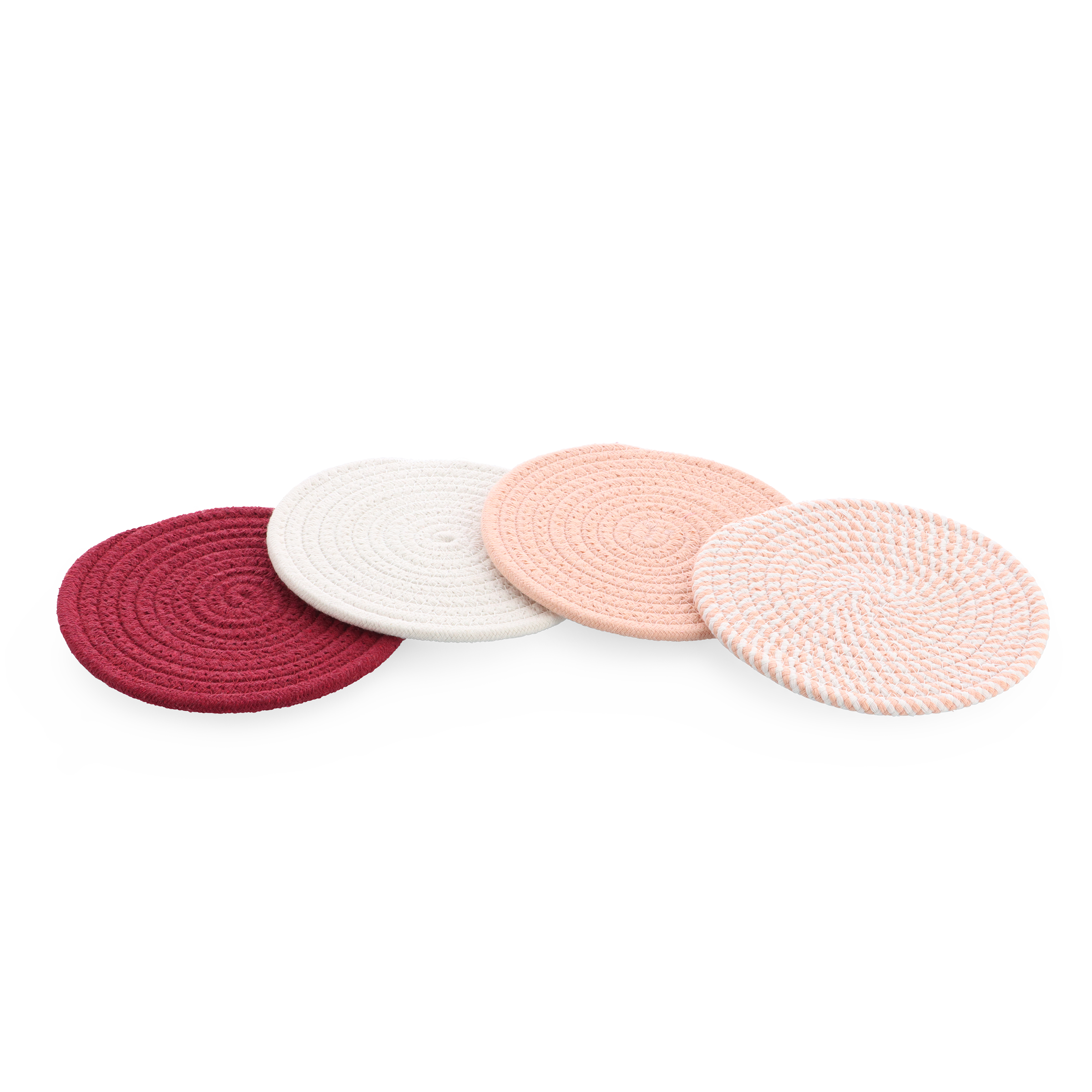 Bk 4-delige set onderzetters Pink