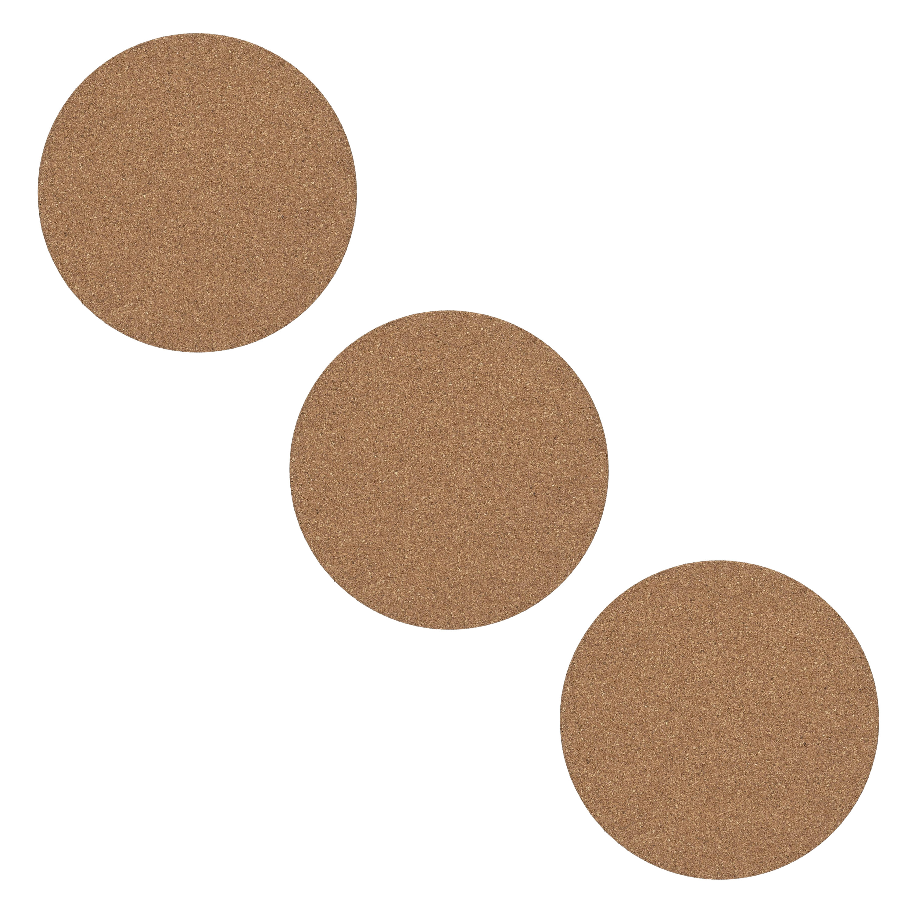 Cook Concept Onderzetter - 3x - kurk - rond - D19 cm - voor pannen - hittebestendig -