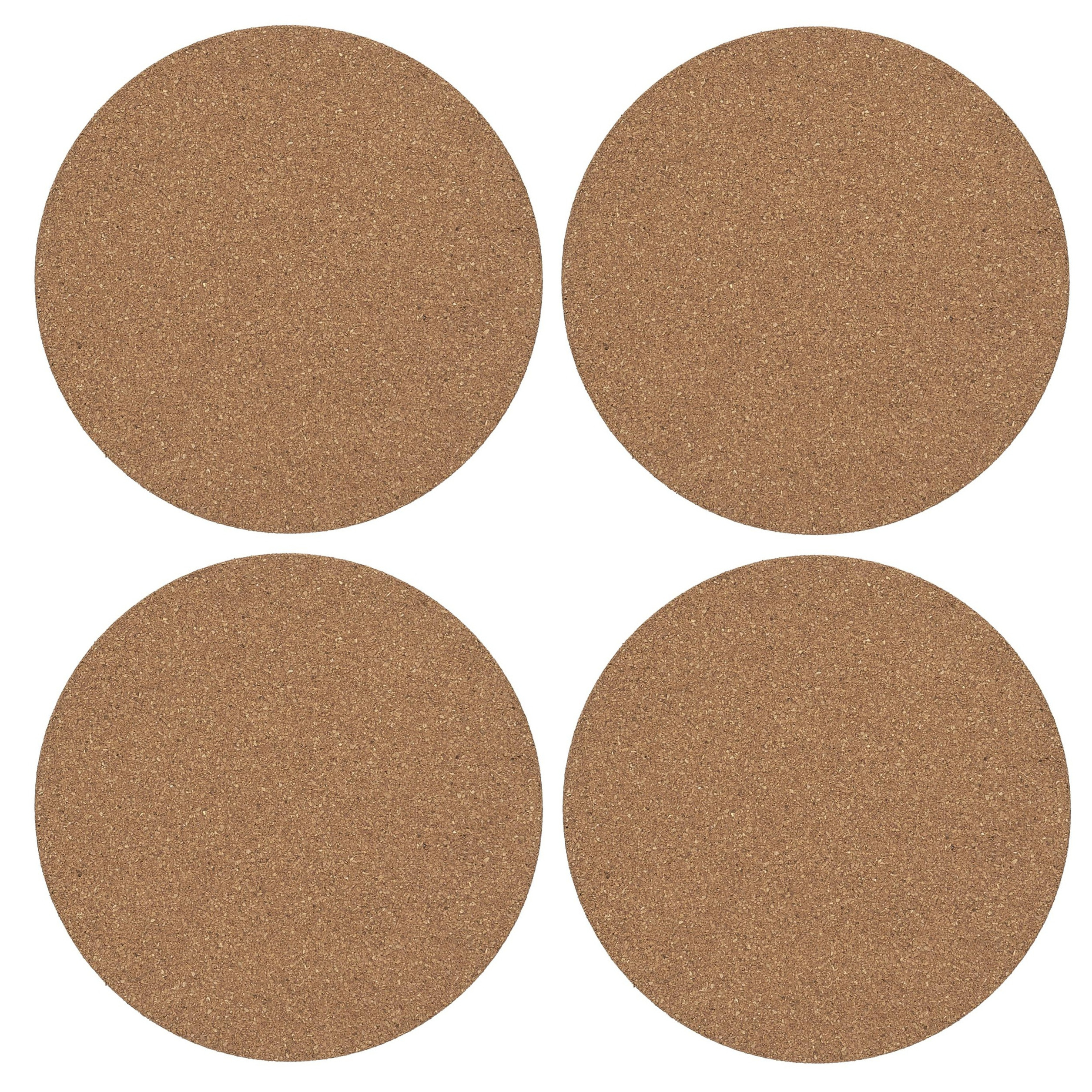 Cook Concept Onderzetter - 4x - kurk - rond - D19 cm - voor pannen - hittebestendig -