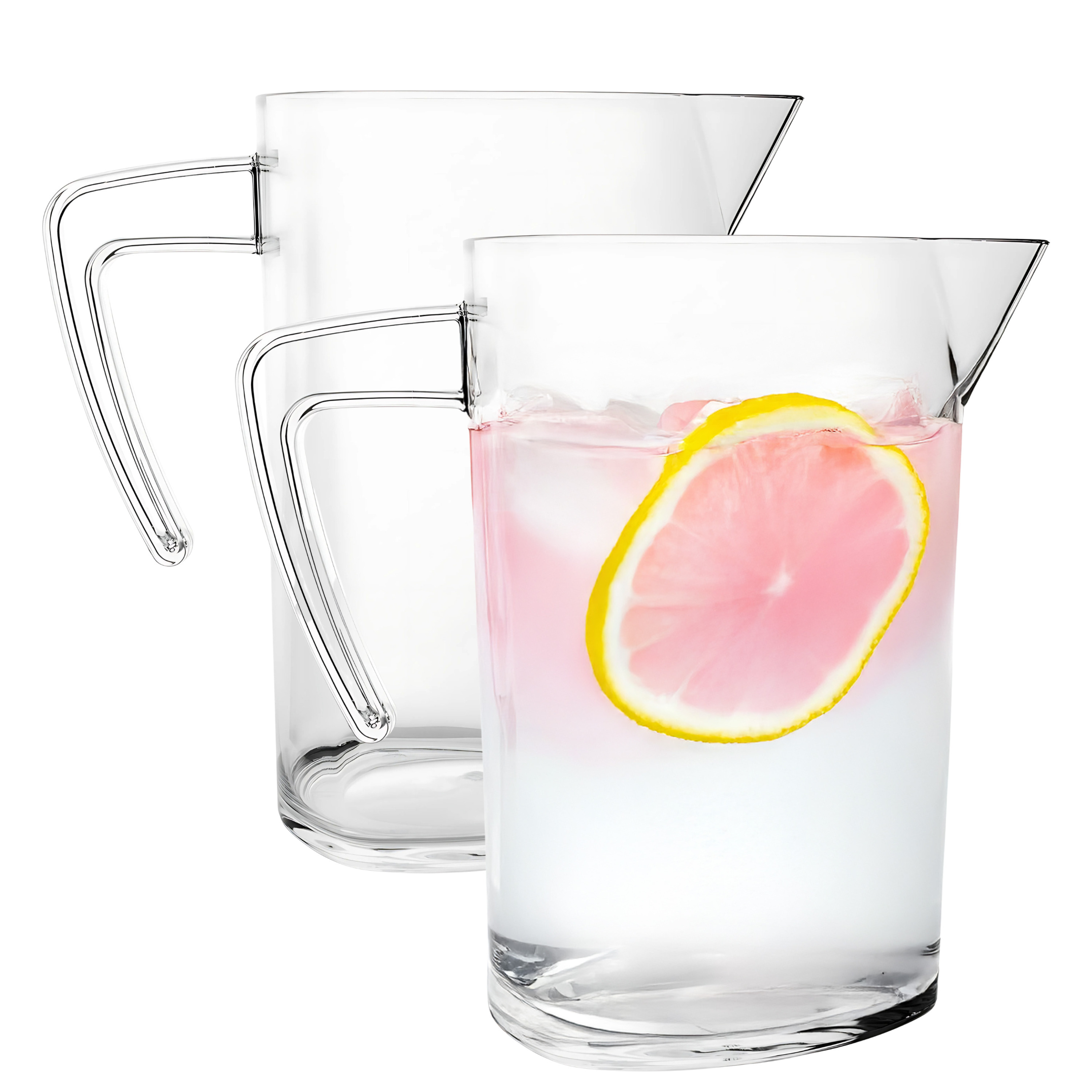 MPDrink waterkan Nice - 2x - transparant - PC kunststof - 1L - limonadekan - schenkkan -