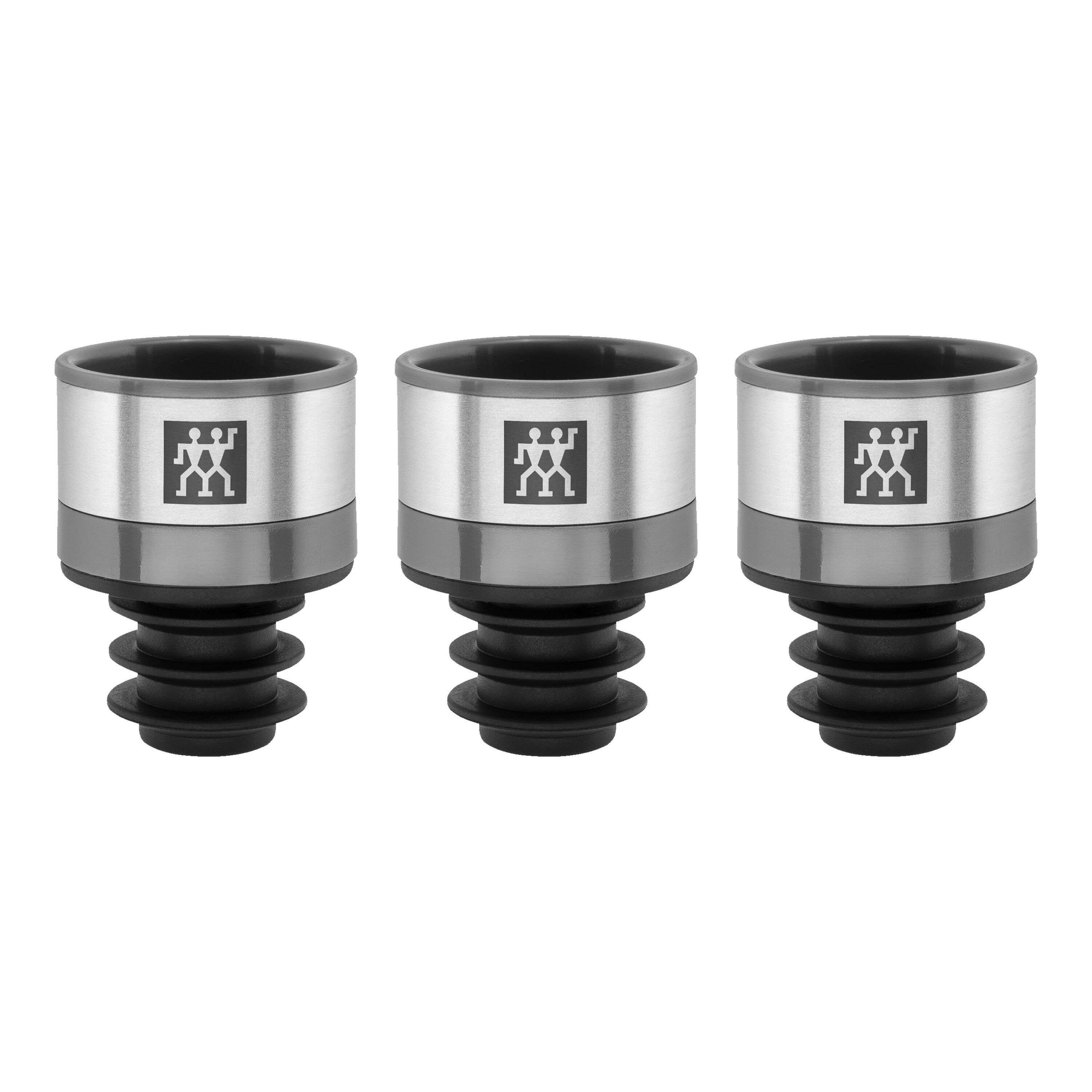 ZWILLING Fresh&Save Vacuüm wijnstopperset, 3-delig, Grijs - Fresh&Save - 