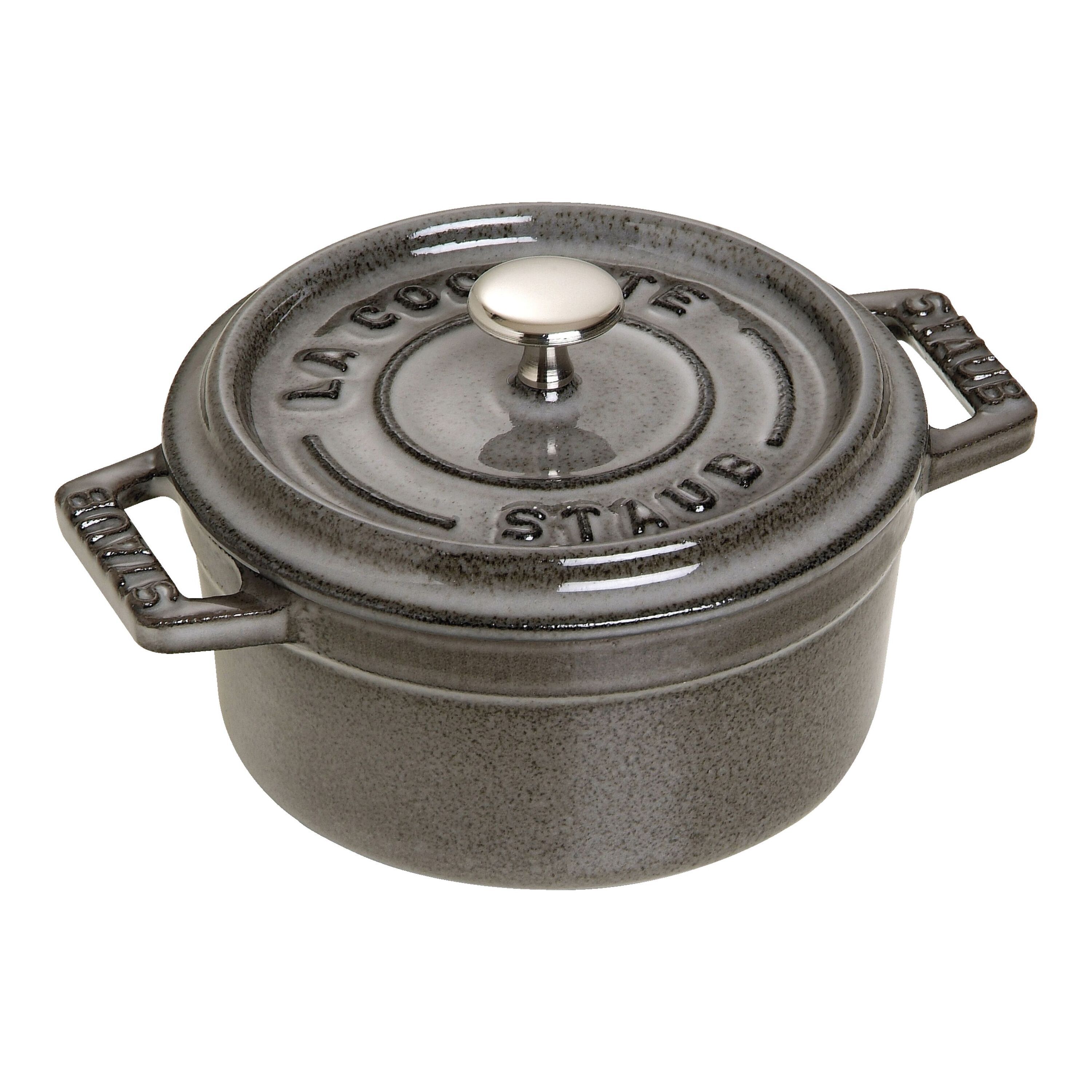 Staub La Cocotte Mini braadpan 10 cm / 250 ml, Rond, Grafietgrijs - La Cocotte - 
