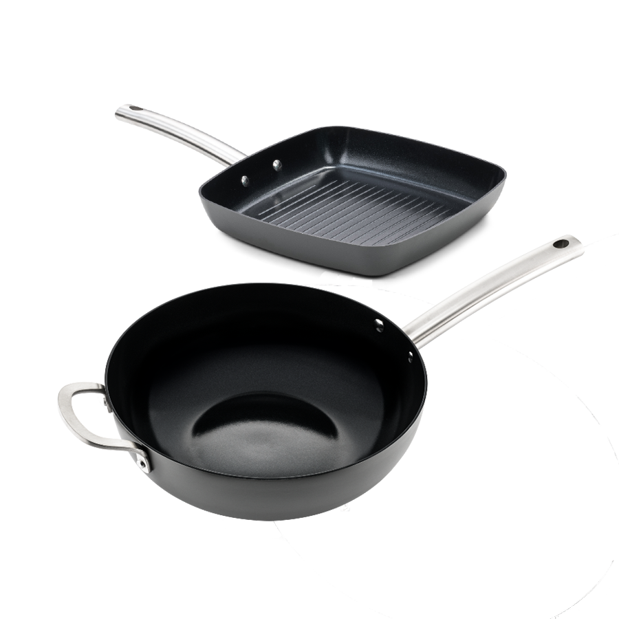 ISENVI Murray Combideal - Grillpan en wokpan - RVS