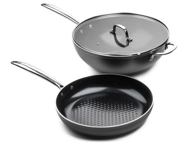 ISENVI Victoria Forged combideal 3 delig - Koekenpan en wok - RVS