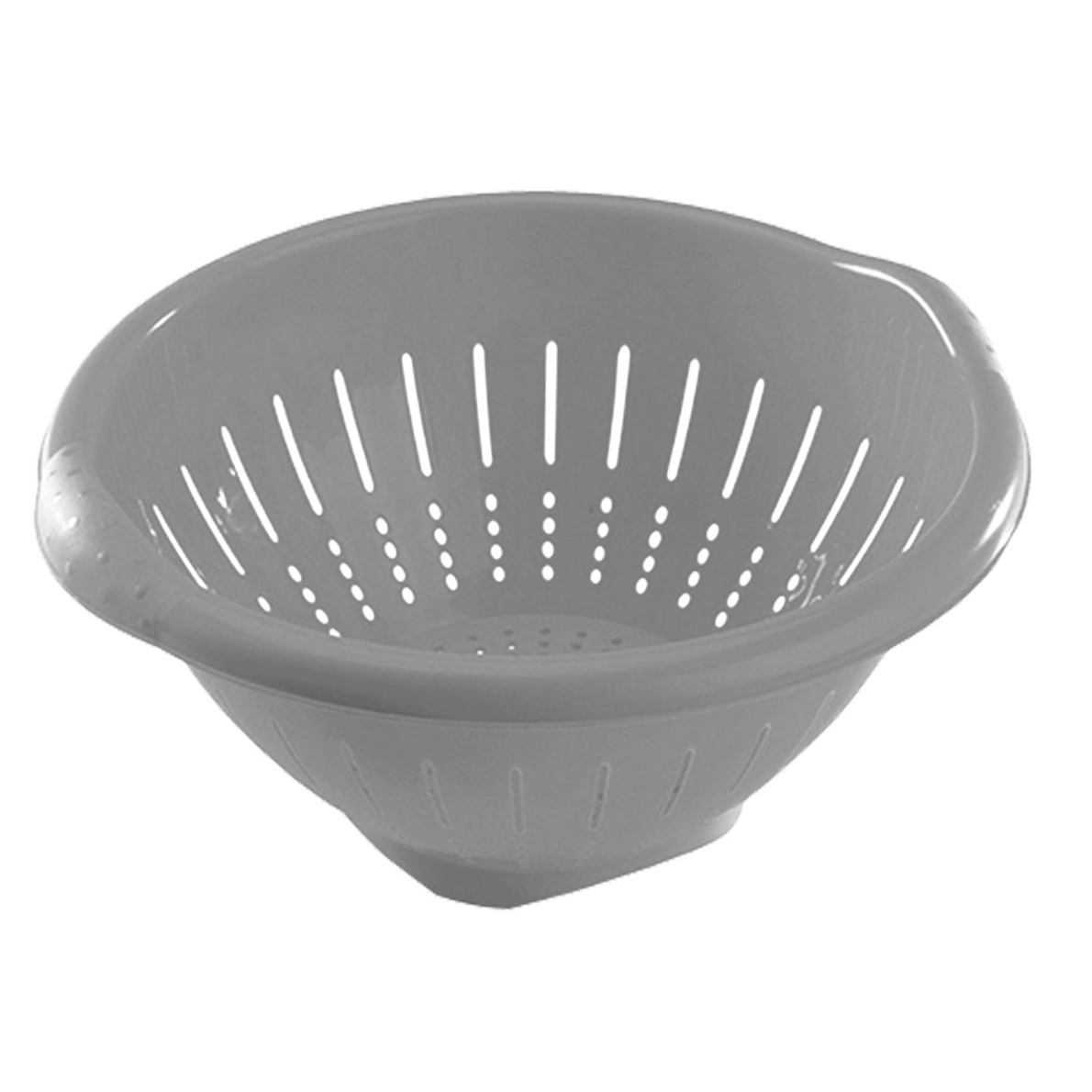Hega Hogar keuken vergiet - zeef - in het grijs - 30 x 14 cm - met rand - kunststof -