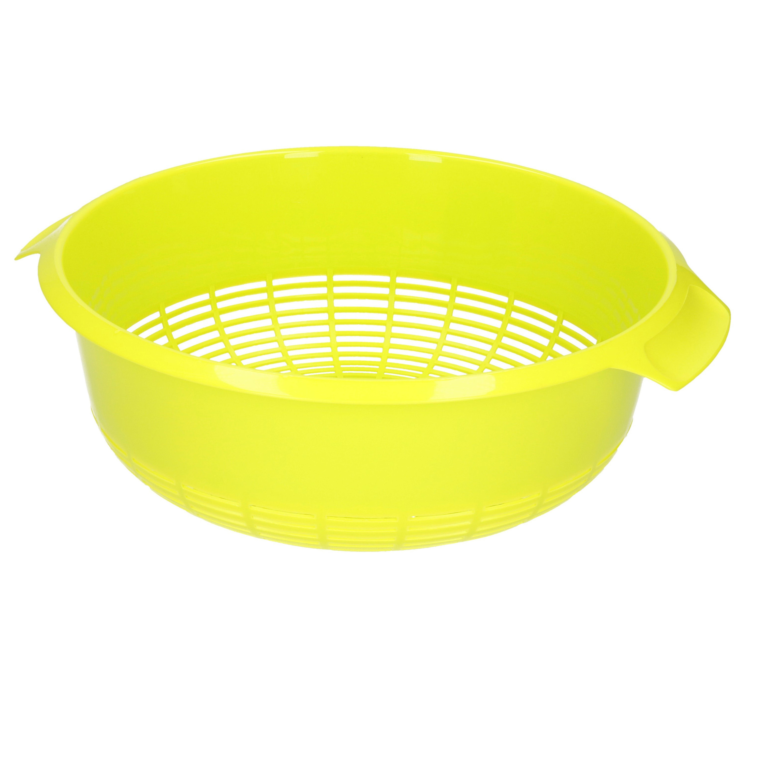 PlasticForte keuken vergiet - groen - 27 x 23 x 9 cm - Laag model - kunststof - keuken accessoires -