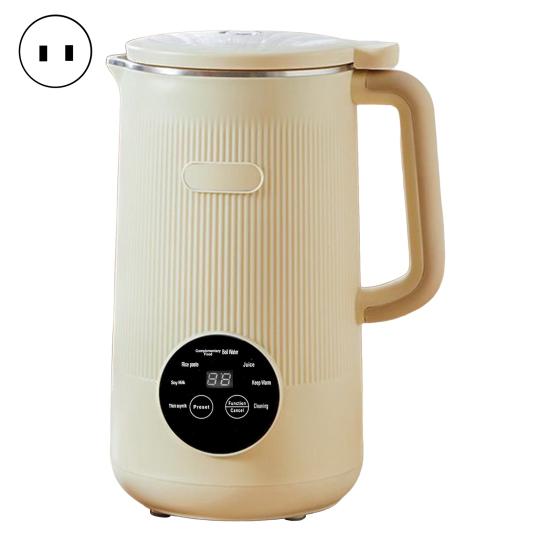 Decorative Life 8-In-1 Automatic Nut Milk Maker 40Oz 1.2L Large Capacity Soy Milk Machine Homemade Oat Milk Complementary Food US Plug beige