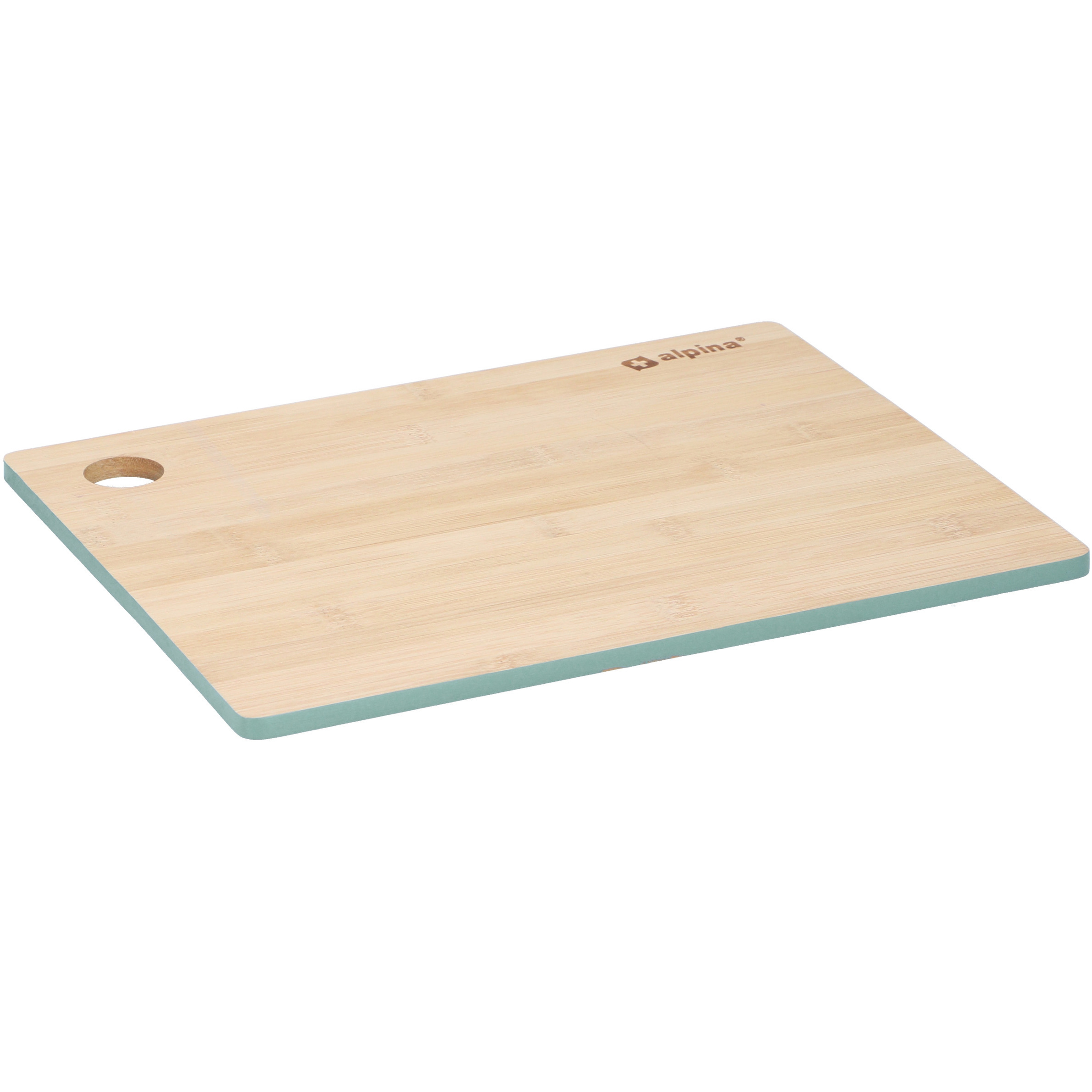 Alpina Snijplank groene rand - 23 x 30 cm - bamboe hout -