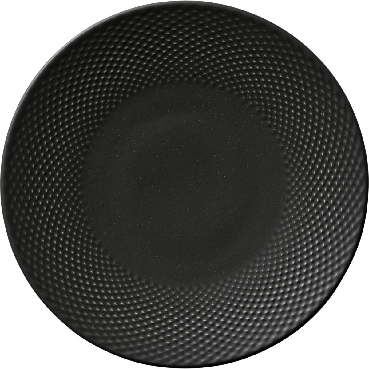 HEART&SOUL Plat bord Pine Relief ronde coup; 24x2.5 cm (ØxH); zwart; rond; 6 stuk / verpakking