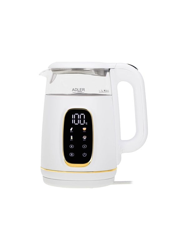 Adler Waterkoker AD 1305 - kettle - white/gold - Wit/goud - 2200 W