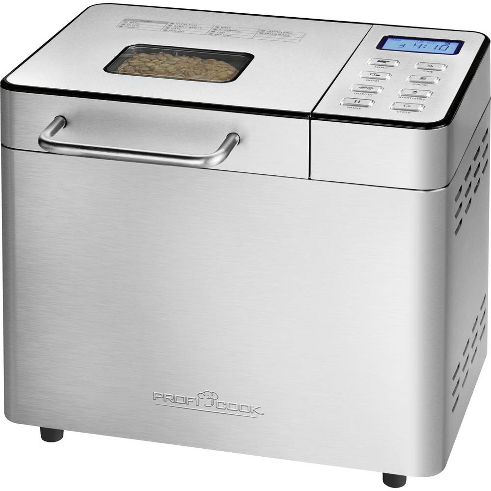 Profi Cook PC-BBA 1282 inox Broodbakmachine Anti-aanbaklaag, Timerfunctie 3.1 l RVS