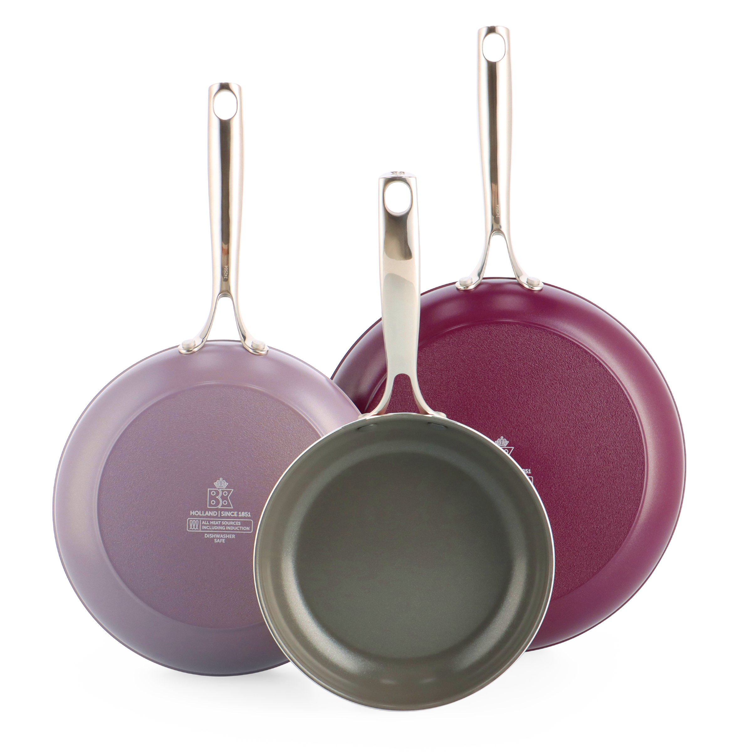 Bk Sky Violet 3-delige koekenpannenset