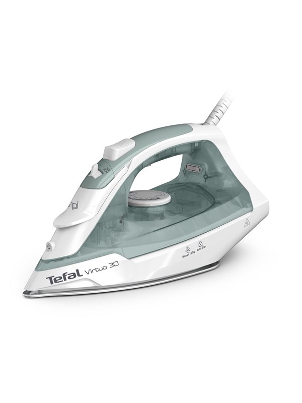 Tefal Stoomstrijkijzer FV2C42 Virtuo 30 27 g/min. stoomafgifte, 120 g/min. stoomstoot, verticale stoom