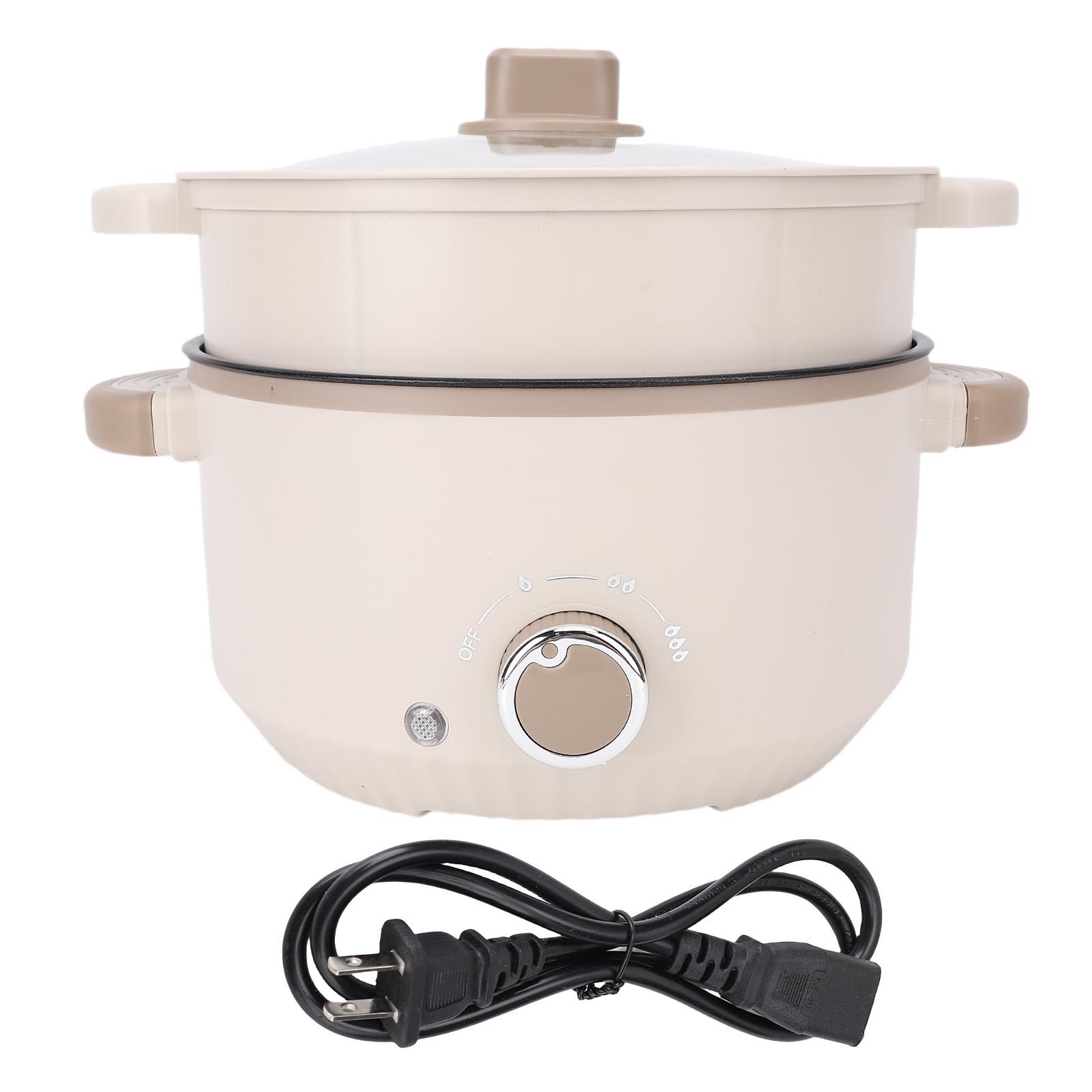 OutsideWorld Elektrische Pot 3L Grote Capaciteit Anti-Broei Aanraakveilig Anti-Aanbaklaag Multifunctioneel Elektrisch L(for 6.5-9kg)
